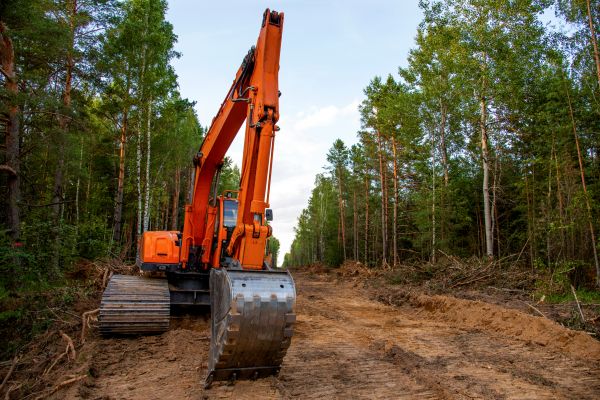 Backhoe Land Clearing in Waxhaw